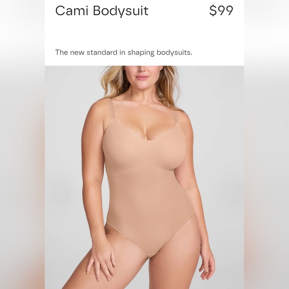 Honeylove Beige LiftWear Cami Bodysuit, 1X New Shapewear